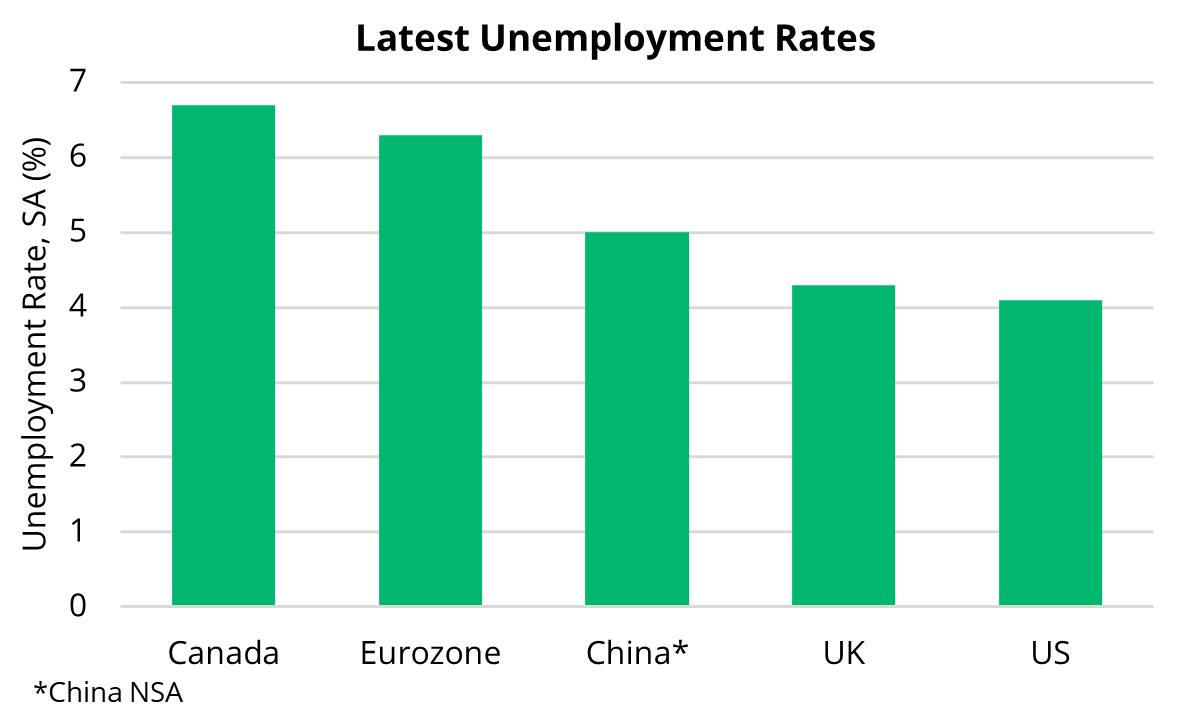 2025 01 16 - Unemployment Rates Column Chart